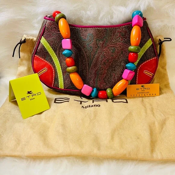 ETRO Bag beautiful multicolored stones. 🔶🔺🔷🟧🔴 - Picture 1 of 13